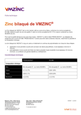 Fiche technique zinc bilaqué de VMZINC